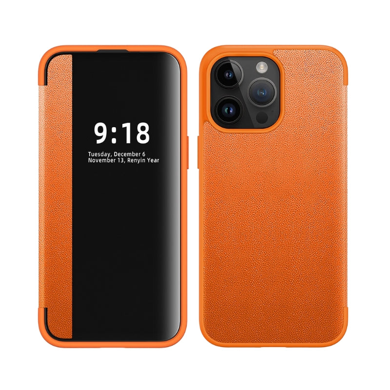 Load image into Gallery viewer, [With a Viewing Window] Apple iPhone 11/Pro/Max - Business Flip Cover Leather Essentials Series Case
