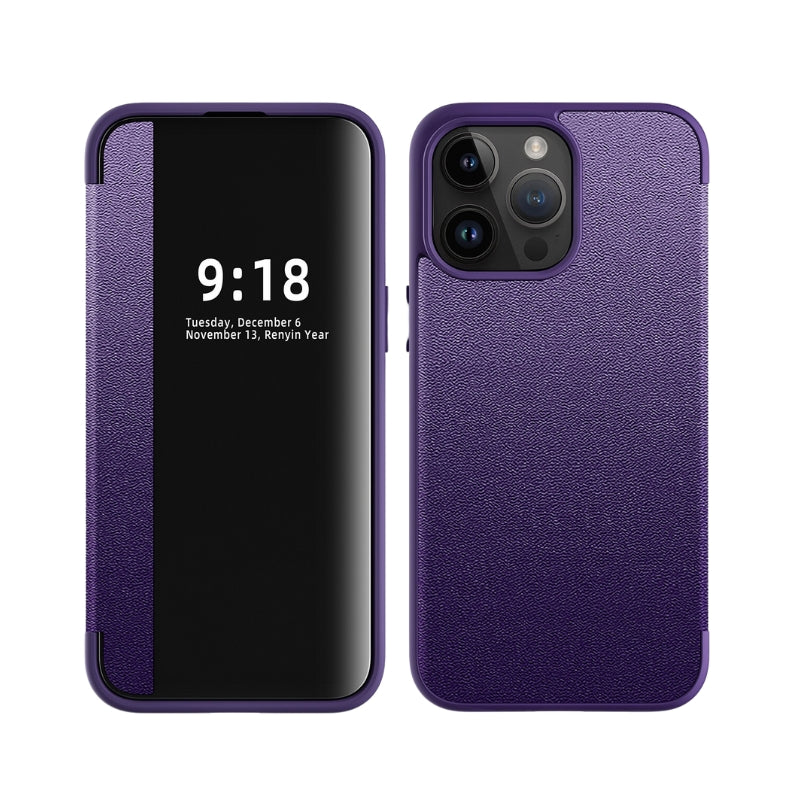 Load image into Gallery viewer, [With a Viewing Window] Apple iPhone 11/Pro/Max - Business Flip Cover Leather Essentials Series Case
