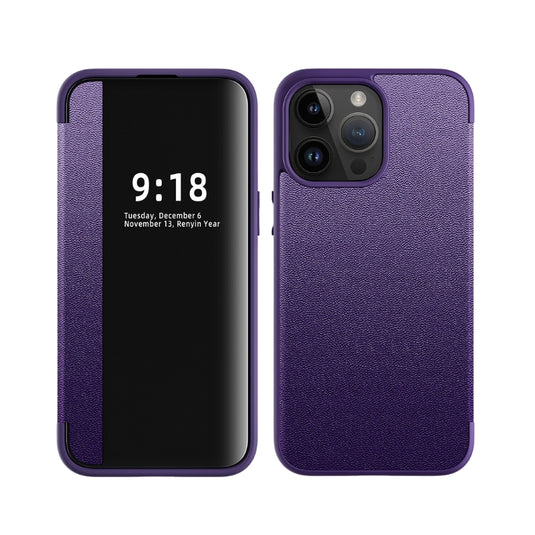 [With a Viewing Window] Apple iPhone 11/Pro/Max - Business Flip Cover Leather Essentials Series Case