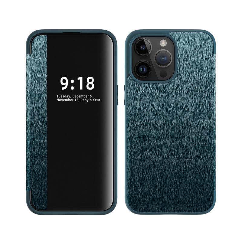 Load image into Gallery viewer, [With a Viewing Window] Apple iPhone 11/Pro/Max - Business Flip Cover Leather Essentials Series Case
