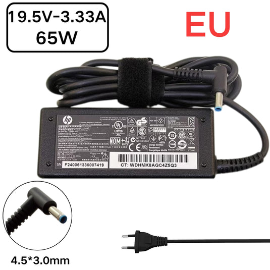 [19.5V-3.33A/65W][4.5x3.0 Blue Tip] HP Pavilion x360 & EliteBook & ProBook Laptop AC Power Supply Adapter Charger - i-Station Mobile Phone & Electronic Device Repair and Accessories