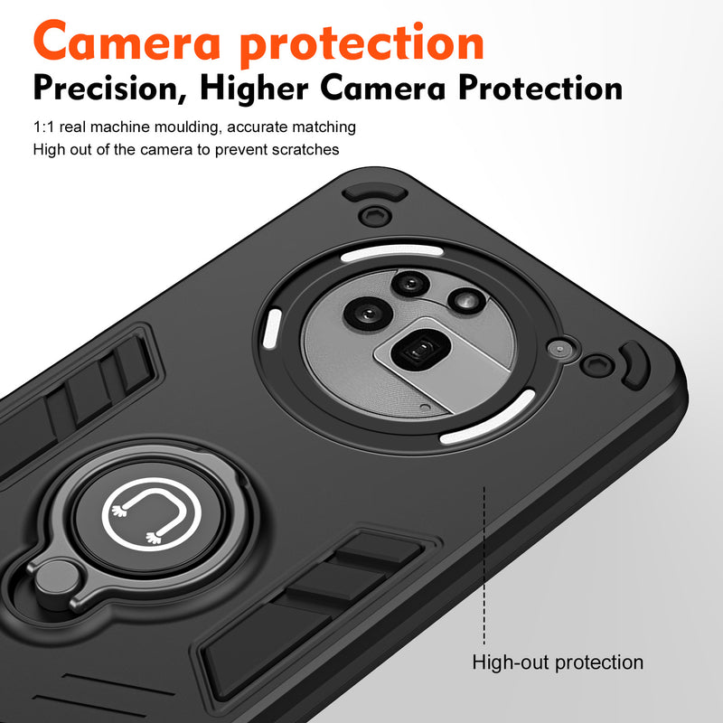 Load image into Gallery viewer, [Built-in Ring Bracket][With Slide Lens Cover] Nothing Phone (3a)/Pro Mecha-style Anti-slip Protective Hard Heavy Duty Series Case - i-Station Mobile Phone &amp; Electronic Device Repair and Accessories
