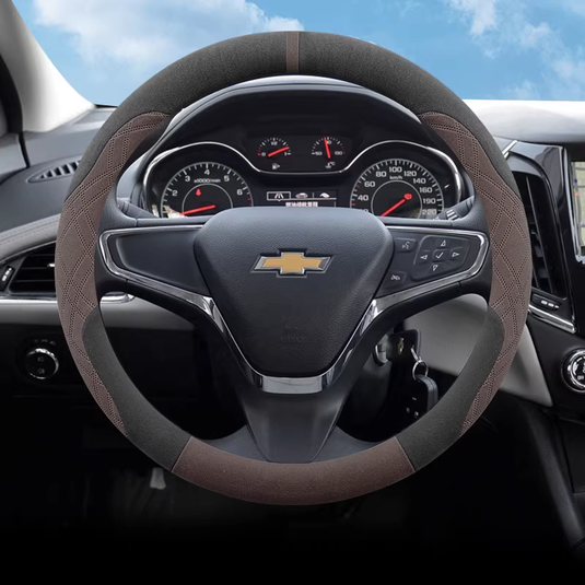Chevrolet Ultra-thin Suede Style Steering Wheel Cover For Cruze, Monza, Sail, Cavalier, Malibu, Equinox - i-Station Mobile Phone & Electronic Device Repair and Accessories