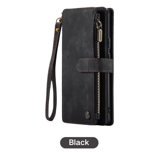 [With Card Slot][[Magsafe Compatible]] Google Pixel 8/8A/8 Pro - Women Lanyard PU Leather Flip Wallet With Zip Series Stand Case