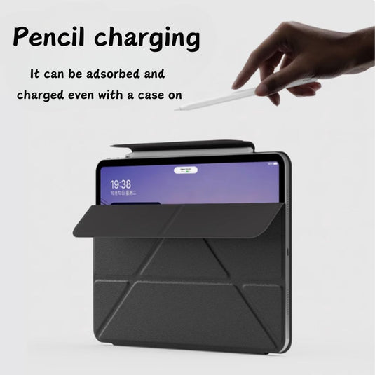 [With Pen Slot] Apple iPad Pro 12.9" (2020) - Smart Magnetic Adsorption Foldable Stand Series Case