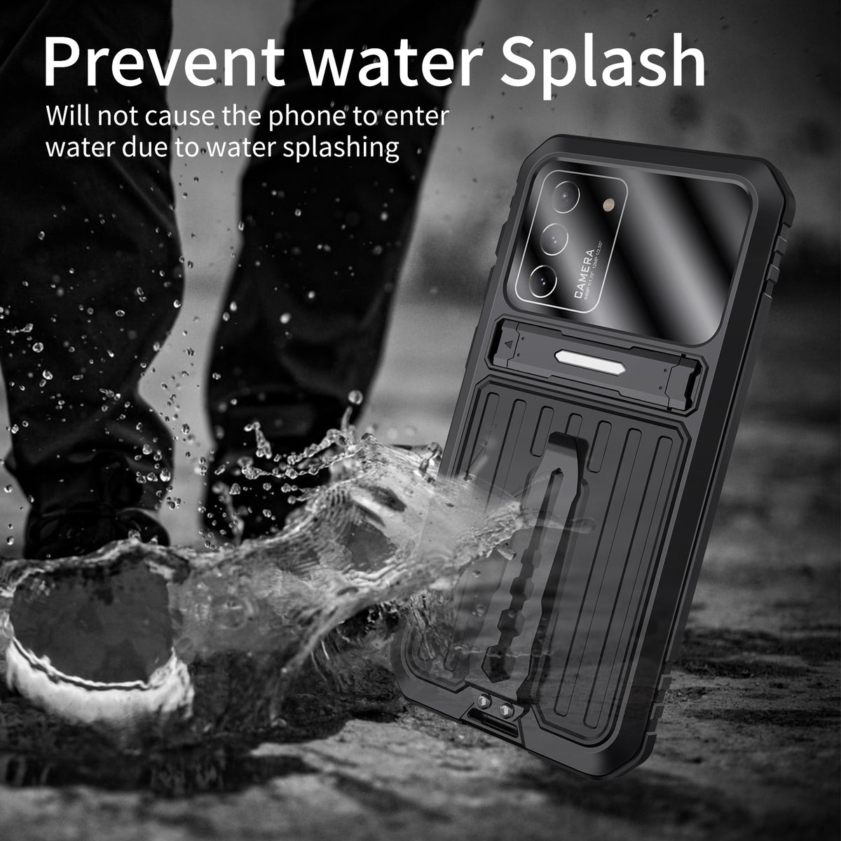 [With Metal Stand] Samsung Galaxy S23 Ultra 5G (SM-S918) - Shockproof Heavy Duty Series Case - i-Station Mobile Phone & Electronic Device Repair and Accessories
