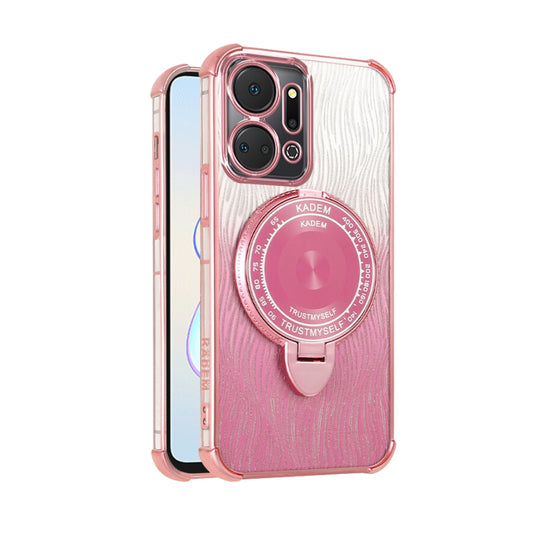 Motorola Moto Edge 50 Pro - Fashion Gradient Metal Frame Mirror Stand Series Case