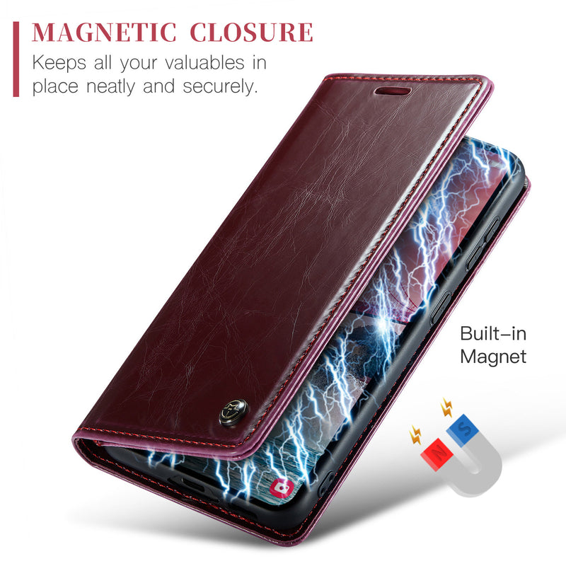 Load image into Gallery viewer, [With Card Slot] Samsung Galaxy A25 5G (SM-A256) - Magnetic Flip PU Leather Wallet Series Stand Case
