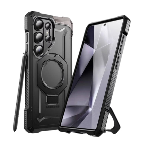 Samsung Galaxy S25 Ultra (SM-S938) - SUPCASE High-Power Magnetic Matte Transparent Heavy Duty Series Stand Case