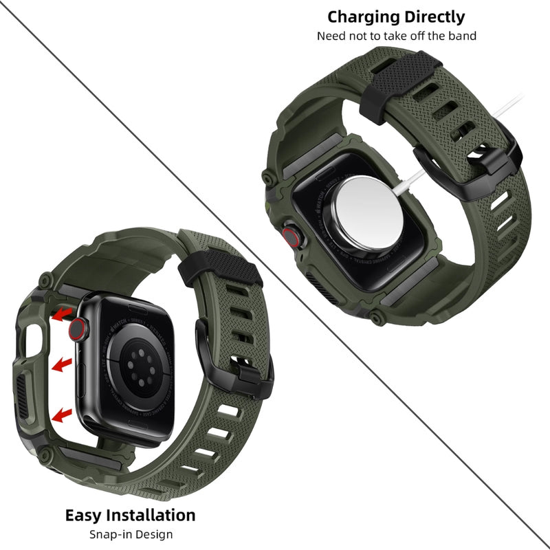 Load image into Gallery viewer, Apple Watch Series 1/2/3 42mm - One-piece Stylish Interstellar-style Silicone Watch Band
