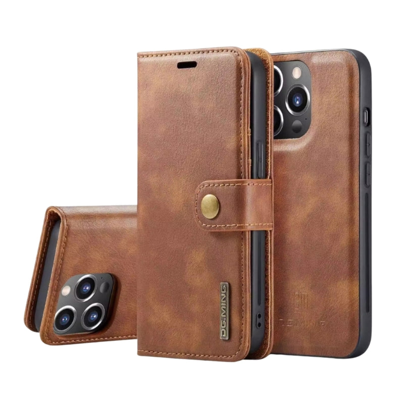 Load image into Gallery viewer, [With Card Slot] Apple iPhone 13/mini/Pro/Max - Magnetic Snap Closure Drop Proof Genuine Leather Flip Wallet Series Case
