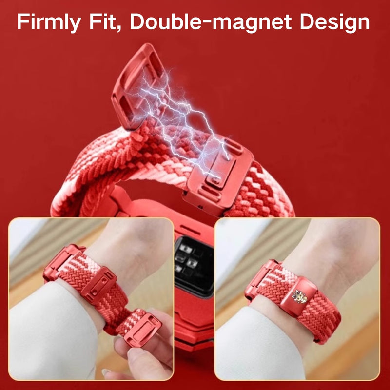 Load image into Gallery viewer, imoo Watch Phone Z6 - Two-in-one Nezha Mythology Woven Elastic Magnetic Adsorption Watch Band + Watch Case
