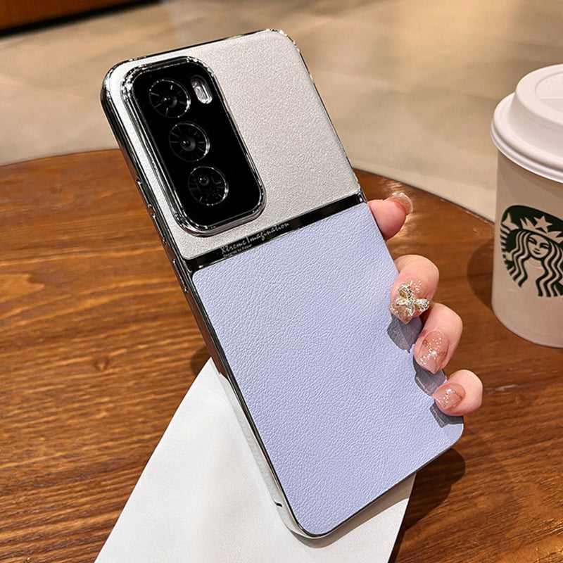 Load image into Gallery viewer, OPPO Reno 12 Pro 5G (CPH2629) - High-end Electroplated Spliced PU Leather Essentials Series Case
