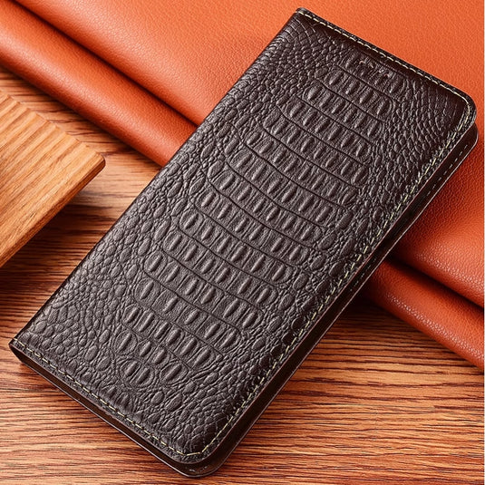 [With Card Slot] Motorola Moto Edge 50 Ultra - Business Genuine Leather Flip Wallet Series Stand Case