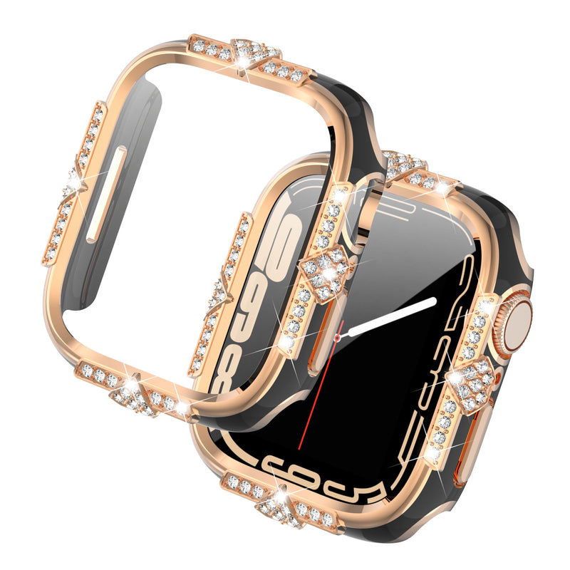 Load image into Gallery viewer, [2 in 1 - Case + Protector] Apple Watch Series 4/5/6/SE/7/8/9 - Fashion Diamond-inlaid Shockproof Frame Case
