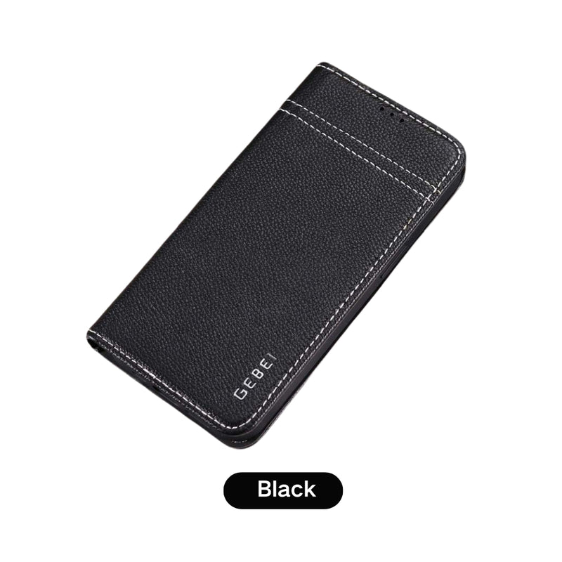 Load image into Gallery viewer, [With Card Slot][Adjustable Bracket] Apple iPhone 7 / 7 Plus - Business Anti-Drop and Anti-Scratch Genuine Leather Flip Wallet Series Stand Case
