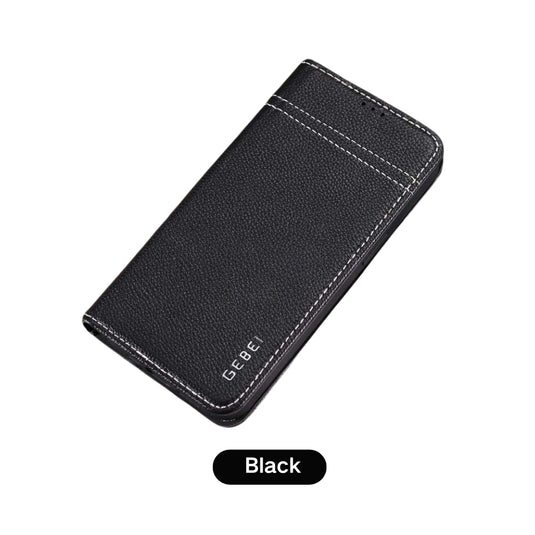 [With Card Slot][Adjustable Bracket] Apple iPhone 15/Plus/Pro/Max - Business Anti-Drop and Anti-Scratch Genuine Leather Flip Wallet Series Stand Case