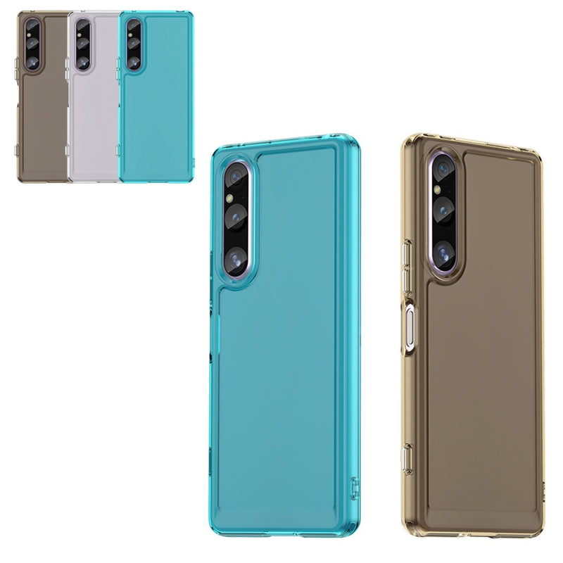 Load image into Gallery viewer, Sony Xperia 1 V - Candy Colors TPU Silicone Transparent Heavy Duty Series Case
