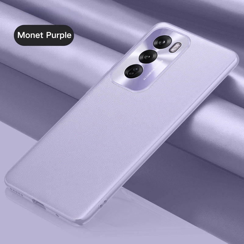 Load image into Gallery viewer, OPPO Reno 12 Pro 5G (CPH2629) - Simple PU Leather Metal Lens Ring Essentials Series Case
