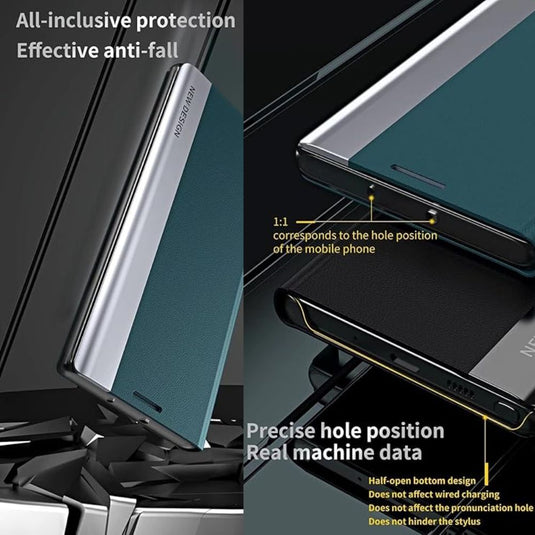 Samsung Galaxy S23/Plus/Ultra - Business Magnetic Adsorption Flip TPU Leather Series Stand Case