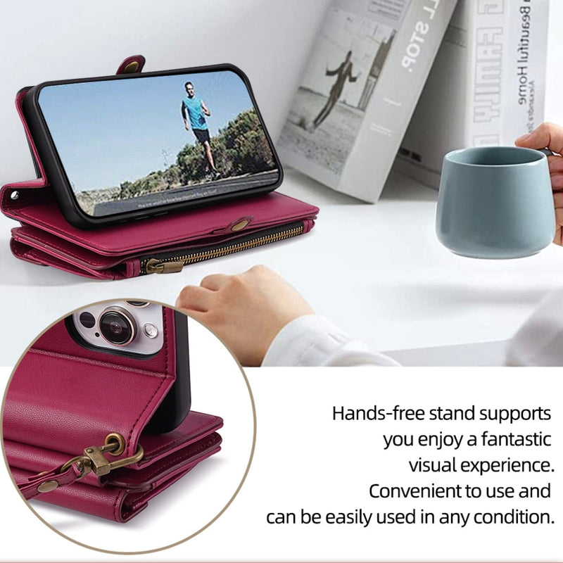 Load image into Gallery viewer, LG G8 ThinQ - Magnetic Crossbody PU Leather Wallet Series Stand Case With Lanyard
