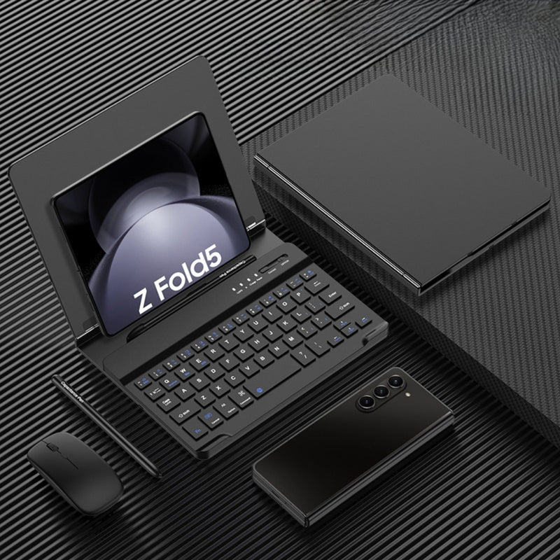 Load image into Gallery viewer, Samsung Galaxy Z Fold 5 / 6 - Bluetooth Wireless Keyboard Holder With Mouse and Capacitive Pen
