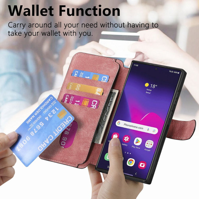 Load image into Gallery viewer, [Magsafe Compatible] Samsung Galaxy A71 5G (A716) - Detachable Flip PU Leather Wallet Series Case
