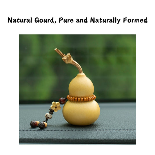 Natural Gourd Plum Blossom Pendant Walnut Wood Base Car Dashboard Ornament Handmade Carving Premium Gift - i-Station Mobile Phone & Electronic Device Repair and Accessories