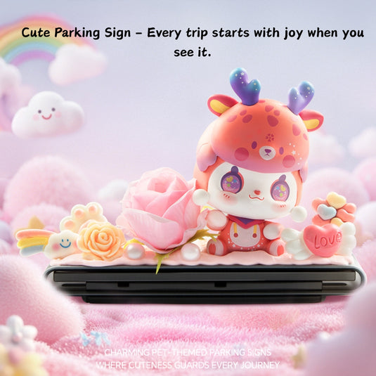 Creative Cartoon Doll Temporary Parking Number Plate Car Dashboard Ornament Interior Decoration - i-Station Mobile Phone & Electronic Device Repair and Accessories