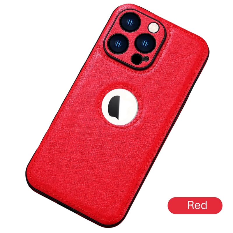 Load image into Gallery viewer, Apple iPhone 12/Pro/Max - Slim Business Non-Slip Shockproof Genuine Leather Series Case
