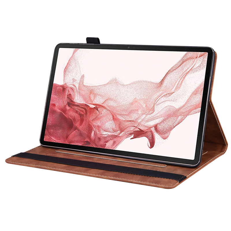 Load image into Gallery viewer, [With Pen Slot] Samsung Galaxy Tab S10 FE Plus (2025) 13.1&quot; Matte Color-Block Samsung Tablet Leather Case
