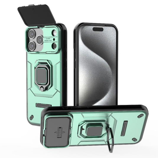 [With Lens Cover][Built-in Stand] Apple iPhone 17/Air/Pro/Max - Shield Shockproof Rugged Heavy Duty Case