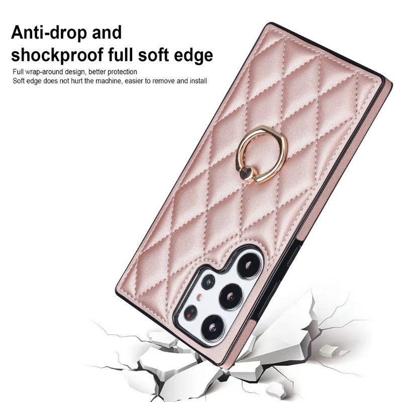 Load image into Gallery viewer, Samsung Galaxy S22(SM-S901)/Plus(SM-G906)/Ultra(SM-G908) - Full Soft Edge Diamond Shape Ring Essentials Series Case
