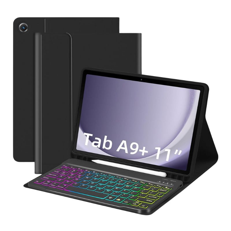 [Detachable Keyboard][With RGB Backlit][Square Keycaps] Samsung Galaxy Tab A9 Plus 11" 2023 (SM-X210/X215/X216) - Magnetic Wireless Bluetooth Keyboard Flip Case With Pen Slot - i-Station Mobile Phone & Electronic Device Repair and Accessories