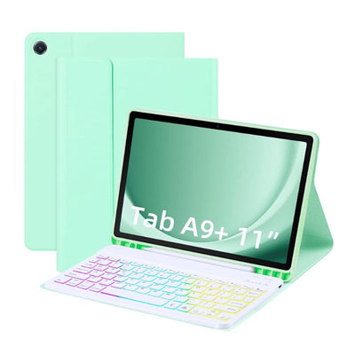 [Detachable Keyboard][With RGB Backlit][Square Keycaps] Samsung Galaxy Tab A9 Plus 11" 2023 (SM-X210/X215/X216) - Magnetic Wireless Bluetooth Keyboard Flip Case With Pen Slot - i-Station Mobile Phone & Electronic Device Repair and Accessories