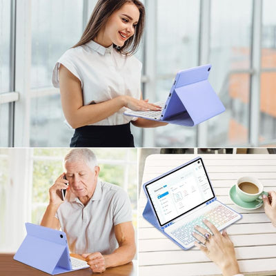 [Detachable Keyboard][With RGB Backlit][Square Keycaps] Samsung Galaxy Tab A9 Plus 11" 2023 (SM-X210/X215/X216) - Magnetic Wireless Bluetooth Keyboard Flip Case With Pen Slot - i-Station Mobile Phone & Electronic Device Repair and Accessories