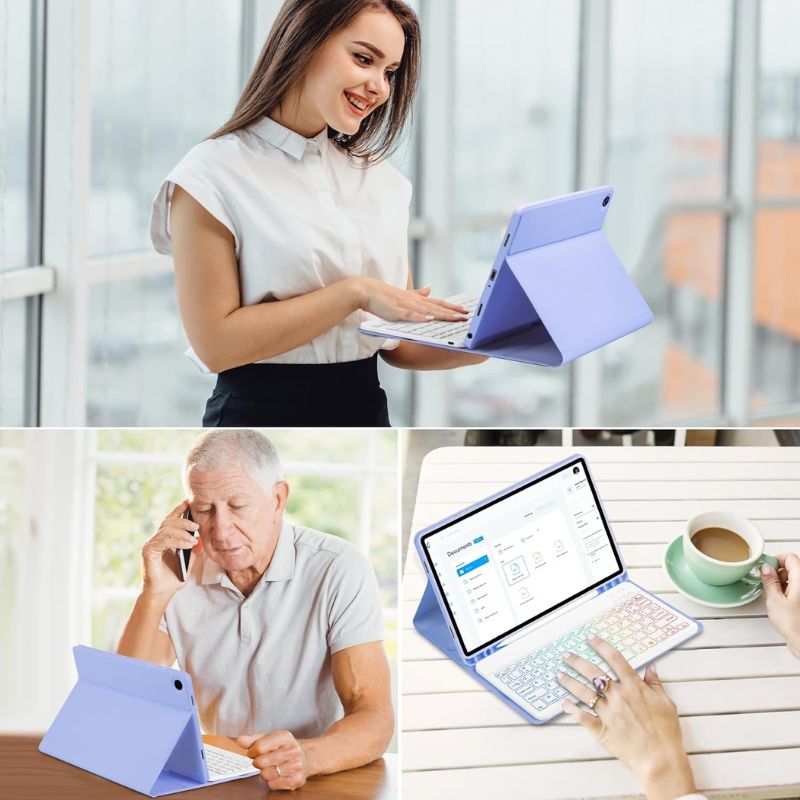 [Detachable Keyboard][With RGB Backlit][Square Keycaps] Samsung Galaxy Tab A9 Plus 11" 2023 (SM-X210/X215/X216) - Magnetic Wireless Bluetooth Keyboard Flip Case With Pen Slot - i-Station Mobile Phone & Electronic Device Repair and Accessories