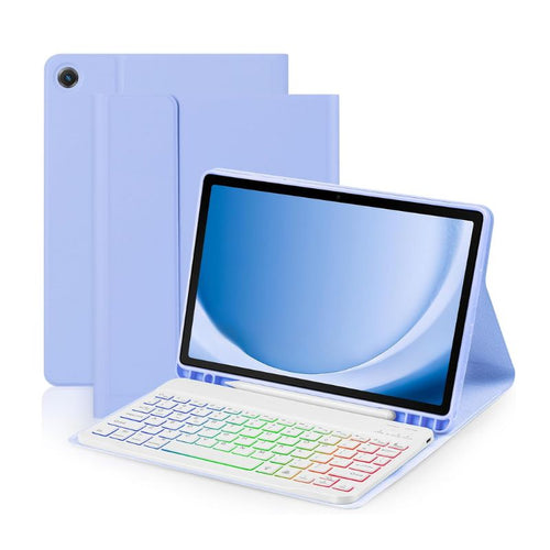 [Detachable Keyboard][With RGB Backlit][Square Keycaps] Samsung Galaxy Tab S6 Lite 10.4’’ 2020/2022 - Smart Wireless Trackpad Keyboard Flip Case With Pen Slot