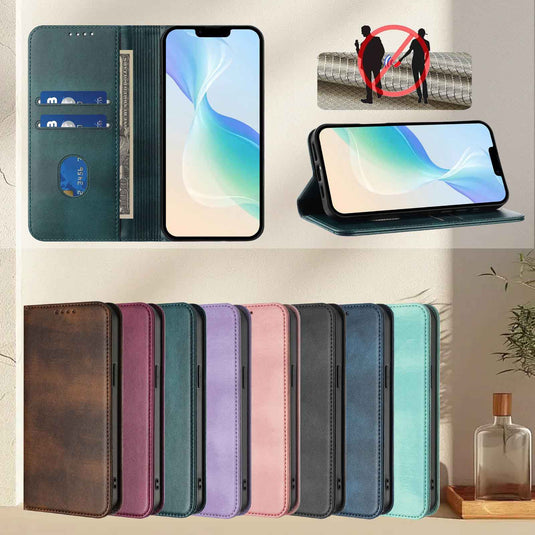 [With Card Slot] Samsung S25/Plus/Ultra/Edge - Multi Functional Leather Flap Wallet Series Case