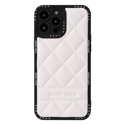 Apple iPhone 12/Pro/Pro Max Diamond Pattern Full-Body Shockproof Leather Phone Case