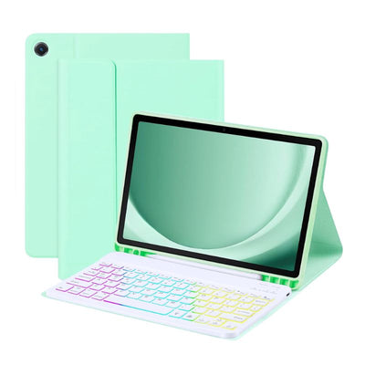 [Detachable Keyboard][With RGB Backlit][Square Keycaps] Samsung Galaxy Tab S9 Plus & S9 FE Plus 12.4" - Magnetic Wireless Bluetooth Keyboard Flip Case With Pen Slot - i-Station Mobile Phone & Electronic Device Repair and Accessories