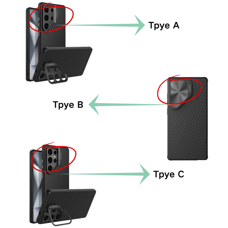 Load image into Gallery viewer, [With Camera Lens Stand] Samsung Galaxy S25 Ultra (SM-S938) - Nillkin Magnetic Aramid Fiber Shockproof Case
