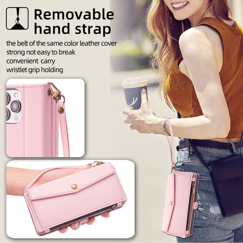 Load image into Gallery viewer, [With Card Slot] Nokia C110 4G - Women Crossbody Wallet Stand Case With Lanyard
