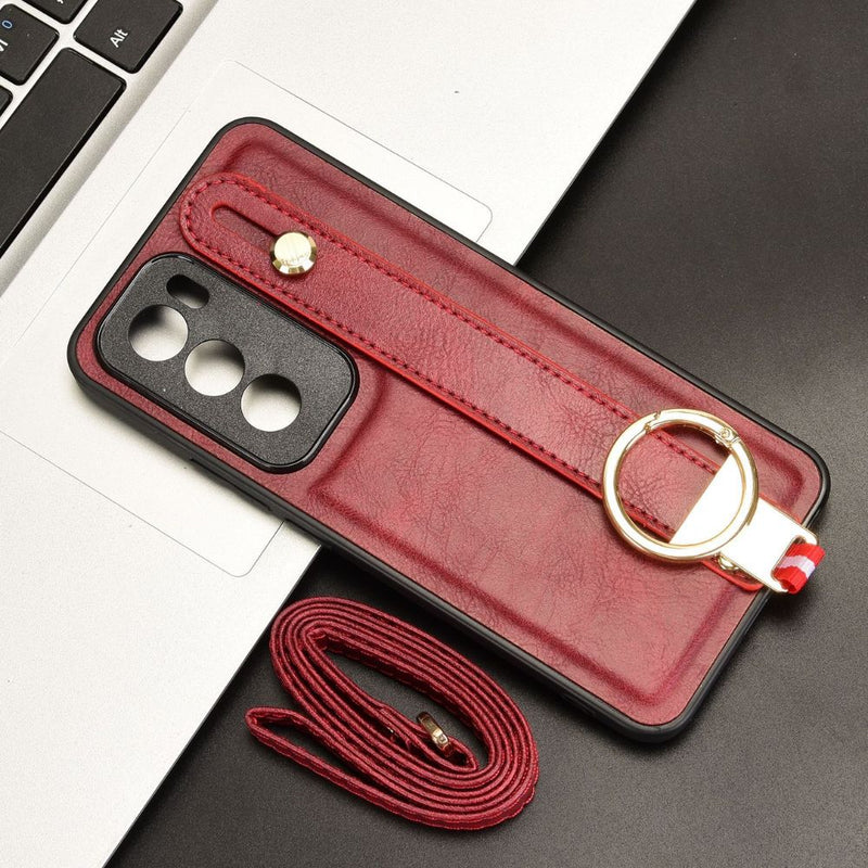 Load image into Gallery viewer, OPPO Reno 12 Pro 5G (CPH2629) - Business PU Leather Drop Proof Stand Series Case With Wrist Strap
