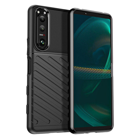 Sony Xperia 1 III - Thunder Anti-fingerprint TPU Silicone Heavy Duty Series Case