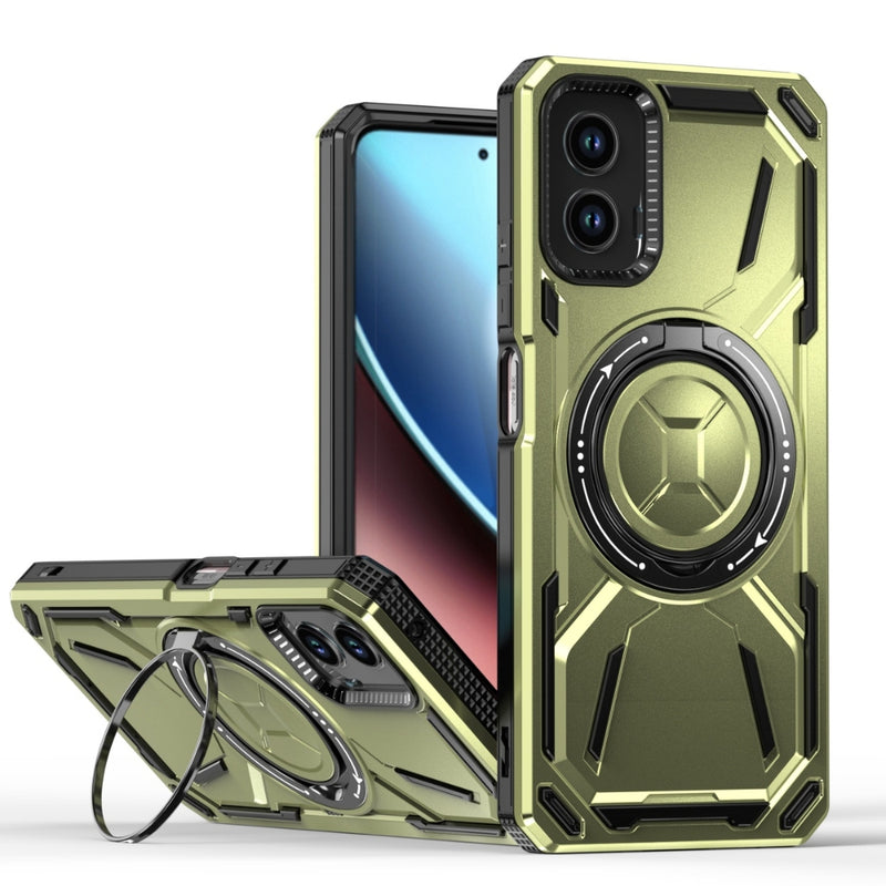 Load image into Gallery viewer, Motorola Moto G Power 5G (2024) - Golden Armor Generation 2 Magnetic Stand Heavy Duty Series Case
