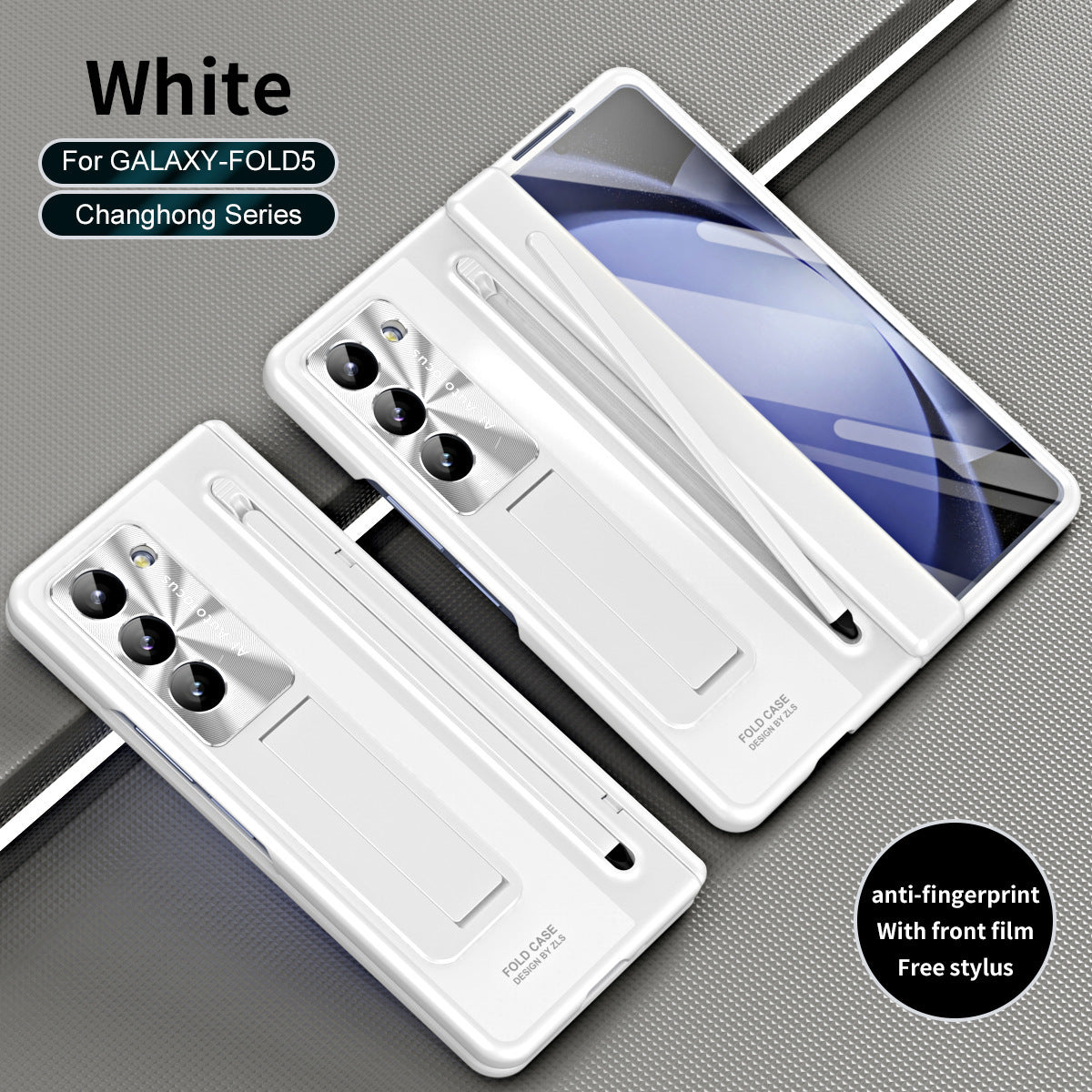 [With Stylus] Samsung Galaxy Z Fold5 (SM-F946) - Shell Membrane Integrated Shockproof Stand Case - i-Station Mobile Phone & Electronic Device Repair and Accessories