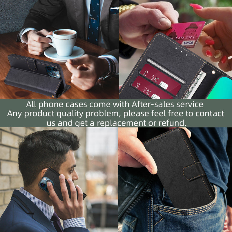 Load image into Gallery viewer, LG Q70 - Business Magnetic RFID Blocking PU Leather Wallet Series Stand Case
