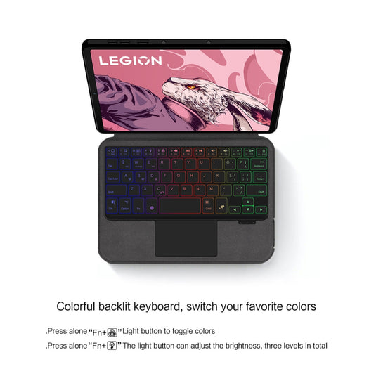 Lenovo Tab Legion Y700 8.8" inch (2022/2023/2025) - Black Magnetic Flip Bluetooth Keyboard Case With Backlight and TouchPad