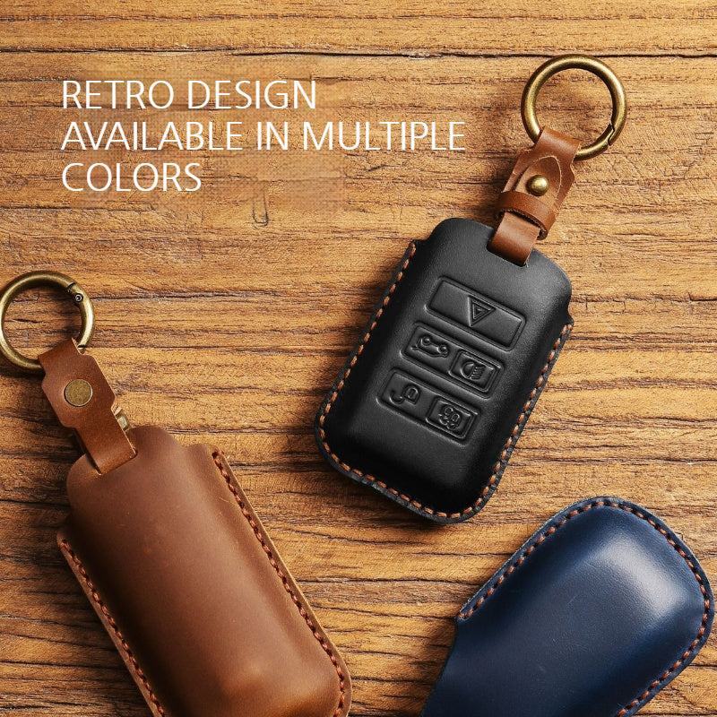 Load image into Gallery viewer, Jaguar Premium Leather Protection Car Key Fob Case Cover For XEL, XJ, F-PACE, XFL, XE, XF
